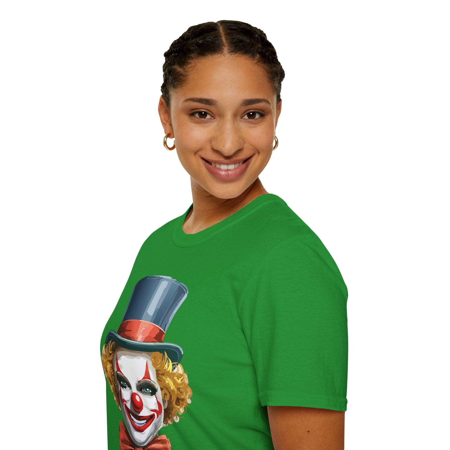 Clown Shirt T Shirt With Clown Funny Man Circus Shirt Scary Man Tee Unisex Gildan Softstyle 64000