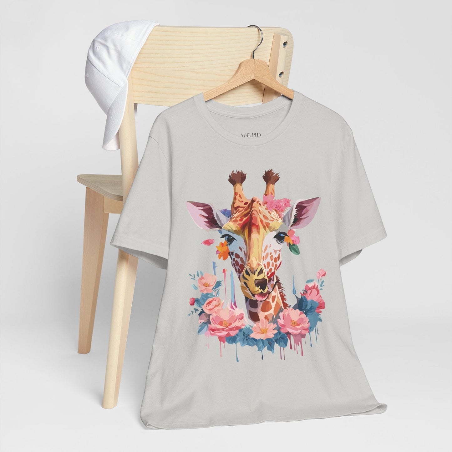 Giraffe Graphic Unisex 100 Cotton Vintage Animal Art T-Shirt 2