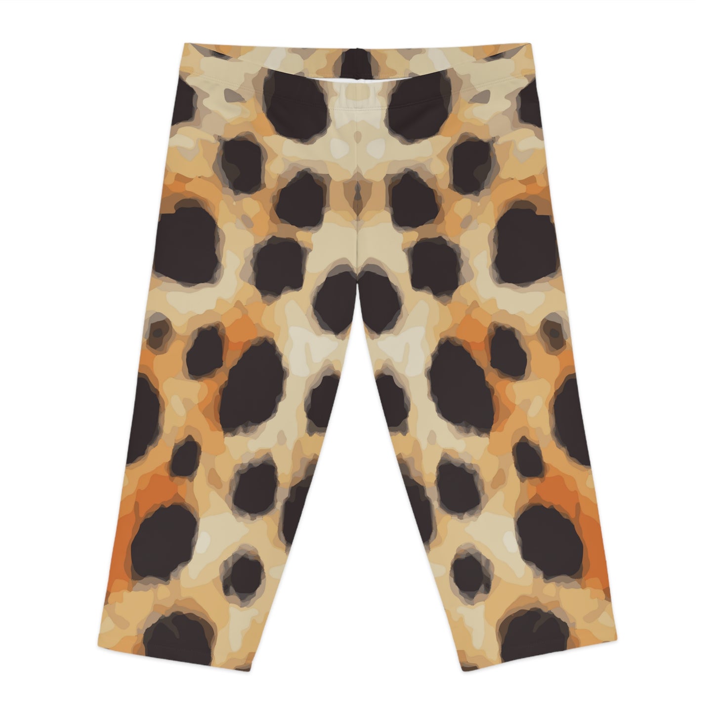 Capri leggings with animal print