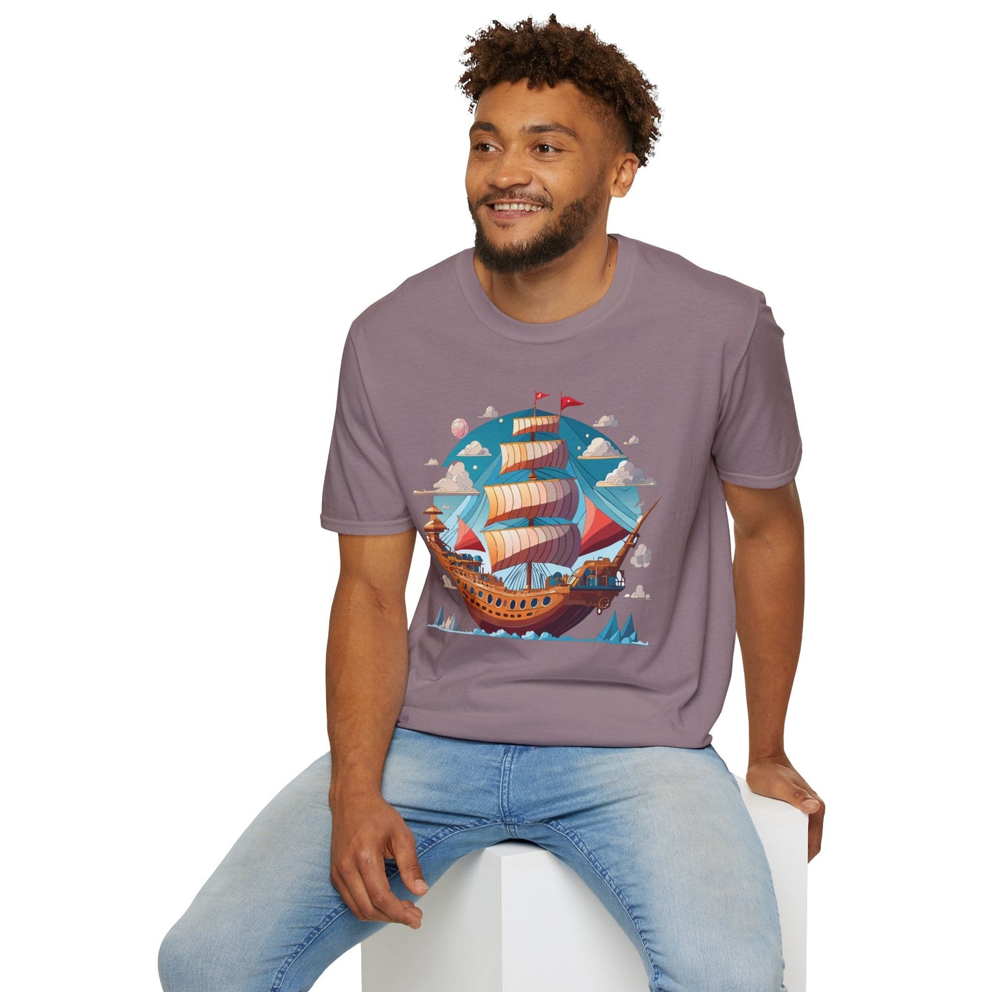 Ship T Shirts Frigate T Shirts Vessel Tee Shirt Unisex Softstyle Cotton Tee Gildan Softstyle 64000