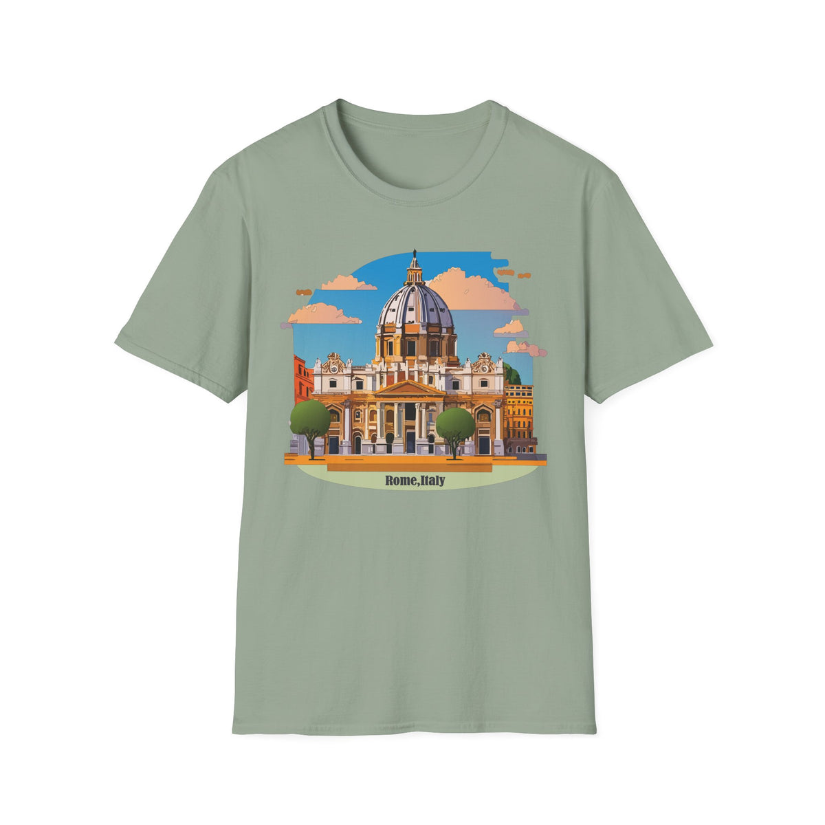 St. Peter's Basilica Illustration T-Shirt | Rome Landmark Tee