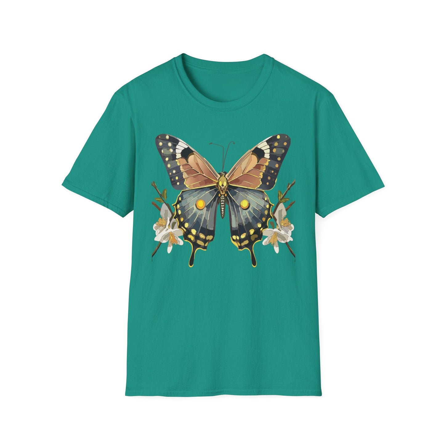 Butterfly Shirt Unisex Gildan Softstyle T Shirt Monarch Butterfly Tee 100 Percent Ring Spun Cotton