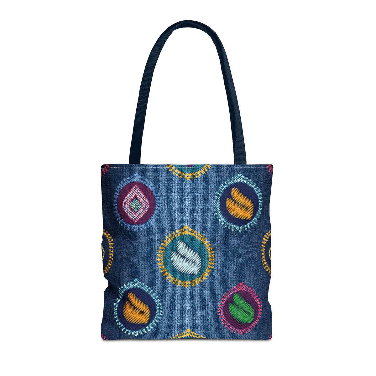 Diwali Graphic Denim Fabric Imitation Print Unisex Canvas Bag Poly Spun 3 Sizes Tote Bag 205-18
