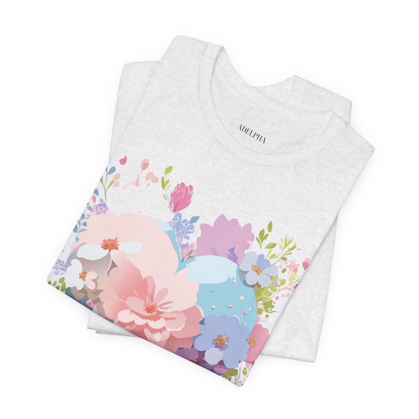 Valentine Day Graphic Unisex 100 Cotton Vintage Artwork with Love and Flower Design Tee 33