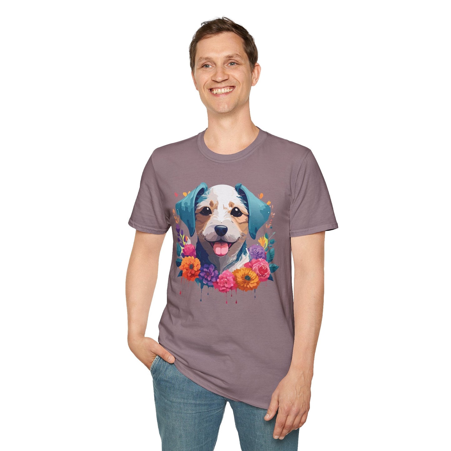 Dog Shirt Unisex Animal Tee Softstyle 64000 Gildan RingSpun Cotton