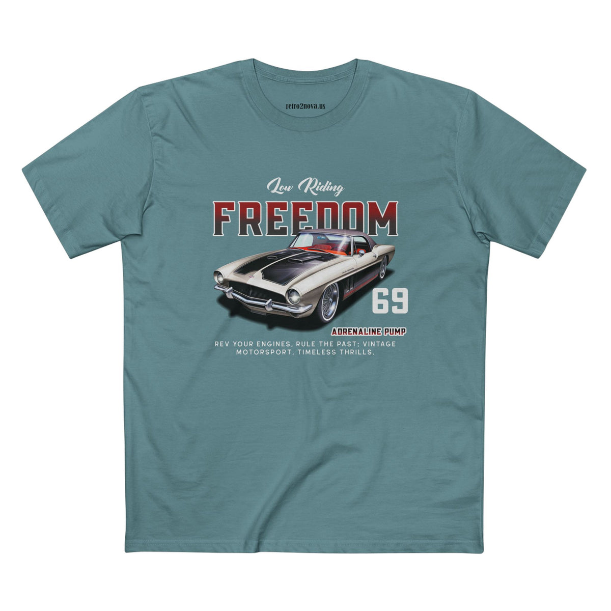 Retro Car Vintage Graphic Tee Staple Unisex 100 Cotton Tee Shirt - RC-8