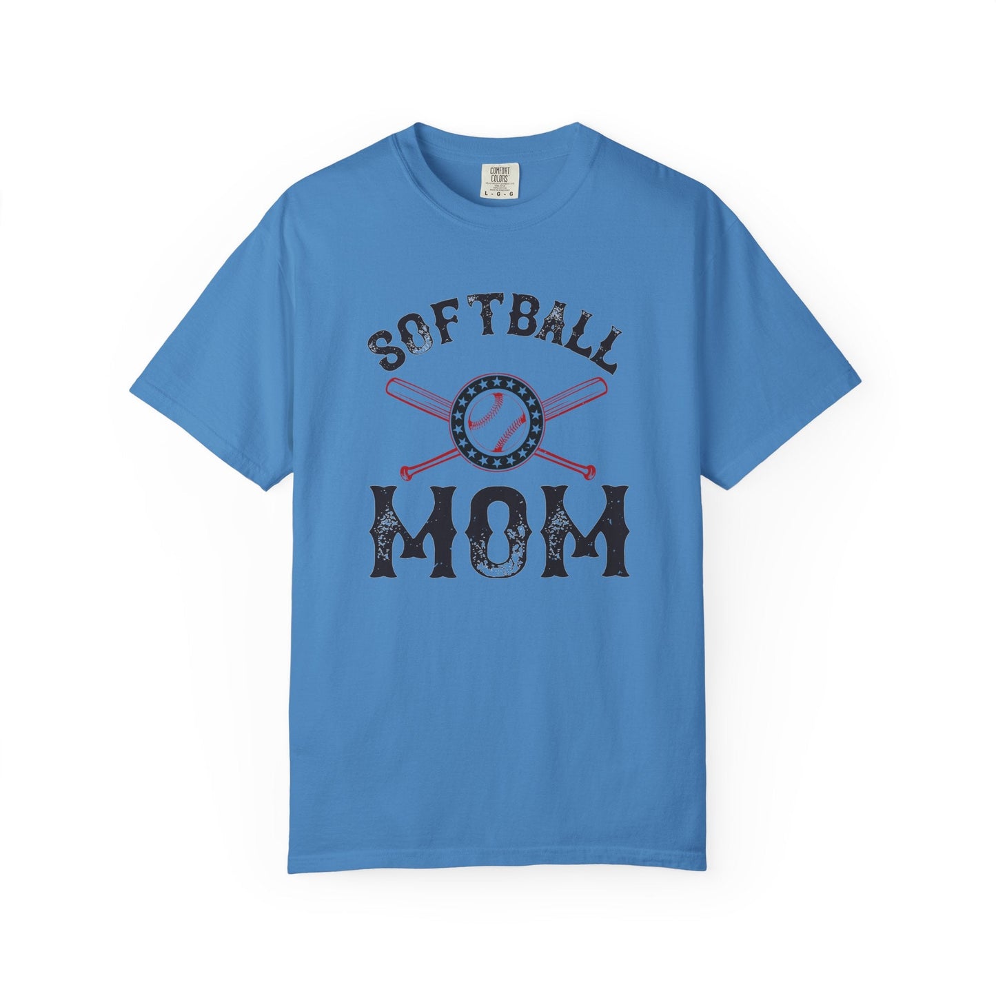 Softball Mom T-shirt Mother Day Mama Tee Unisex Comfort Colors Garment-Dyed Cotton h92
