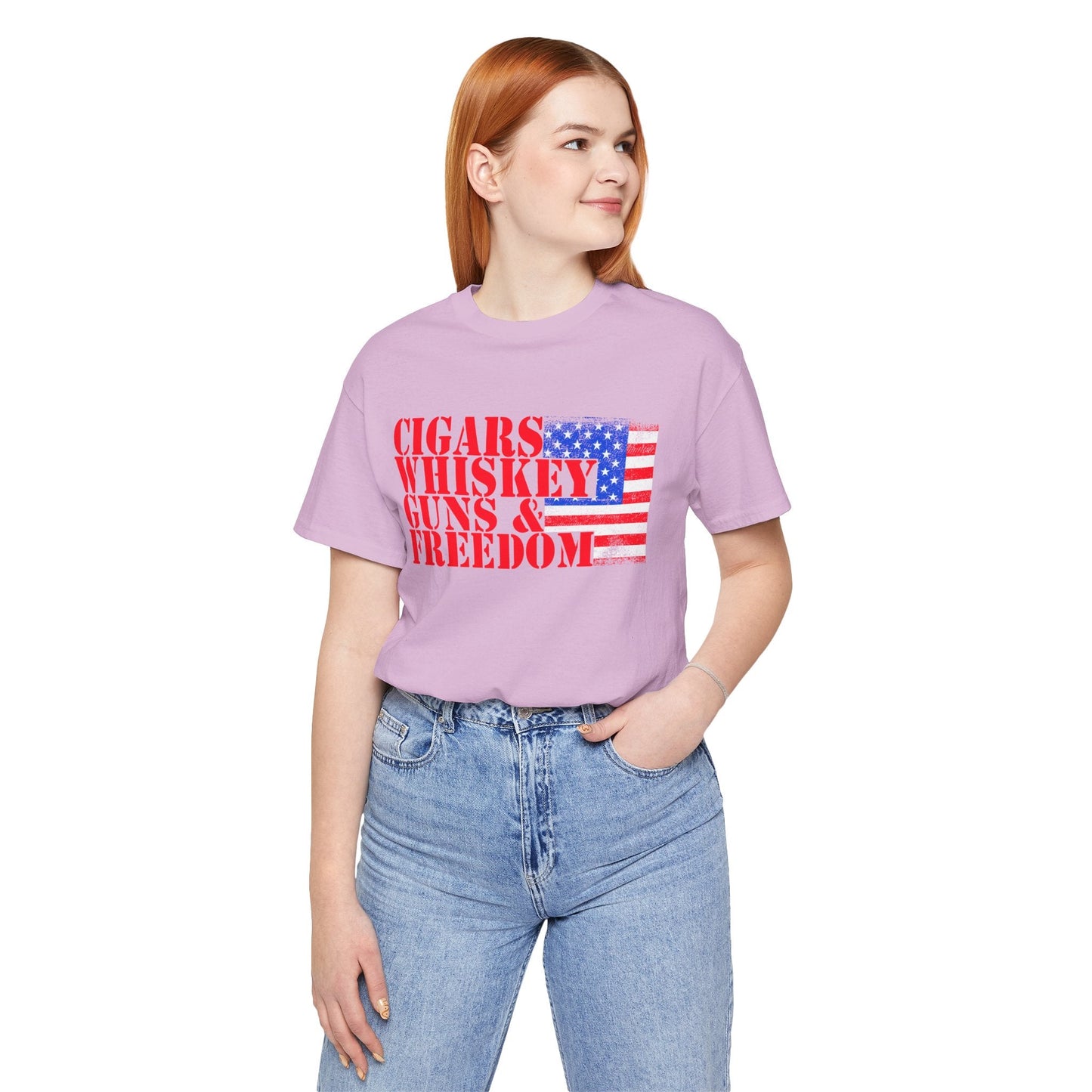 American Flag Graphic Unisex Cotton T-Shirt a2