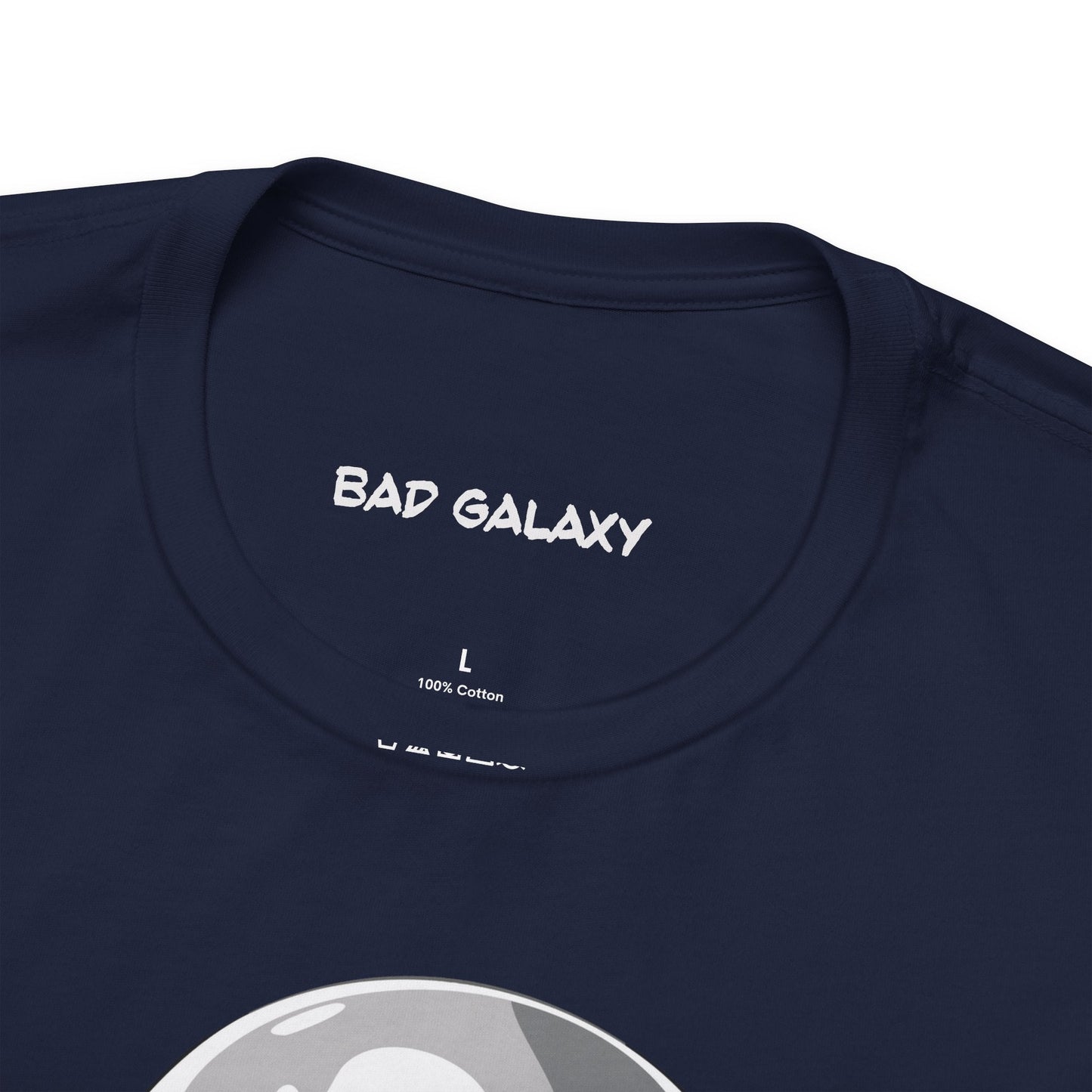 Tee Shirt With Alien From Bad Galaxy 100 Percent Cotton Made To Order Eco Friendly Inks Tee