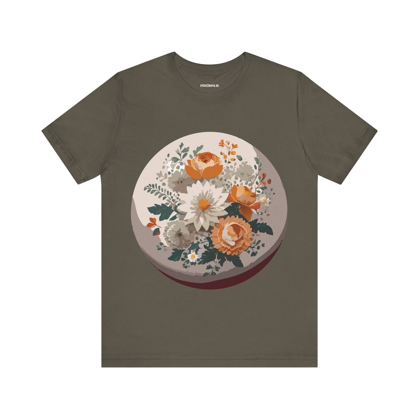 Floral Shirt Unisex Floral Print Jersey Tee Lightweight Breathable From Flowers Collection