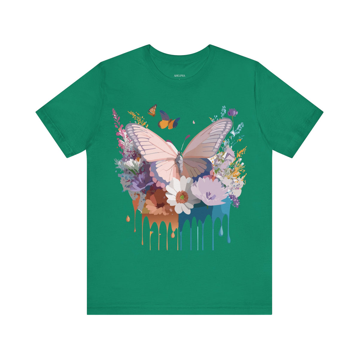 Butterfly Graphic Unisex Cotton Bella+Canvas Tee with Art Design n79