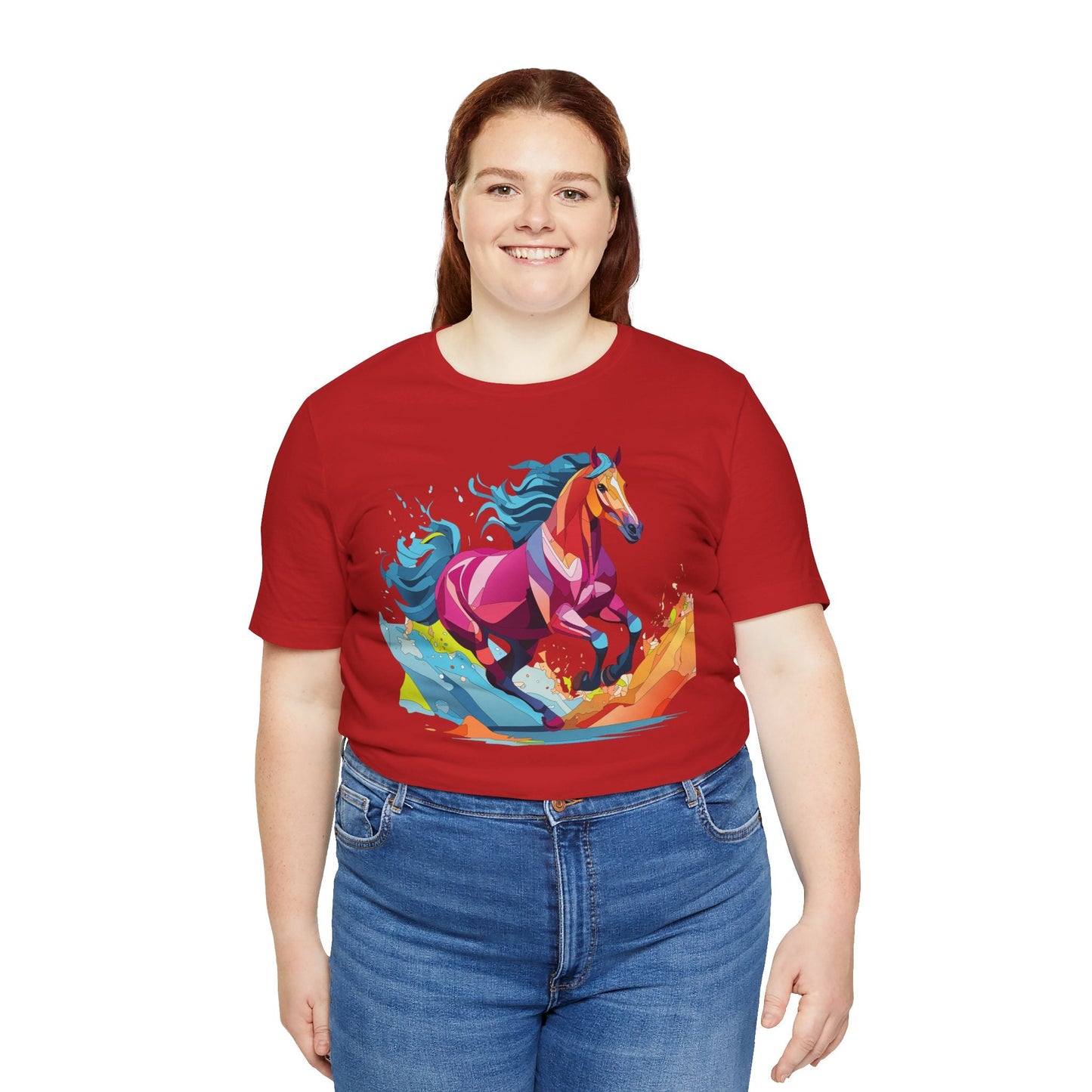 Unisex Animal Tee Shirt With Wild Animals Art Design Short Sleeve Casual Wear Everyday