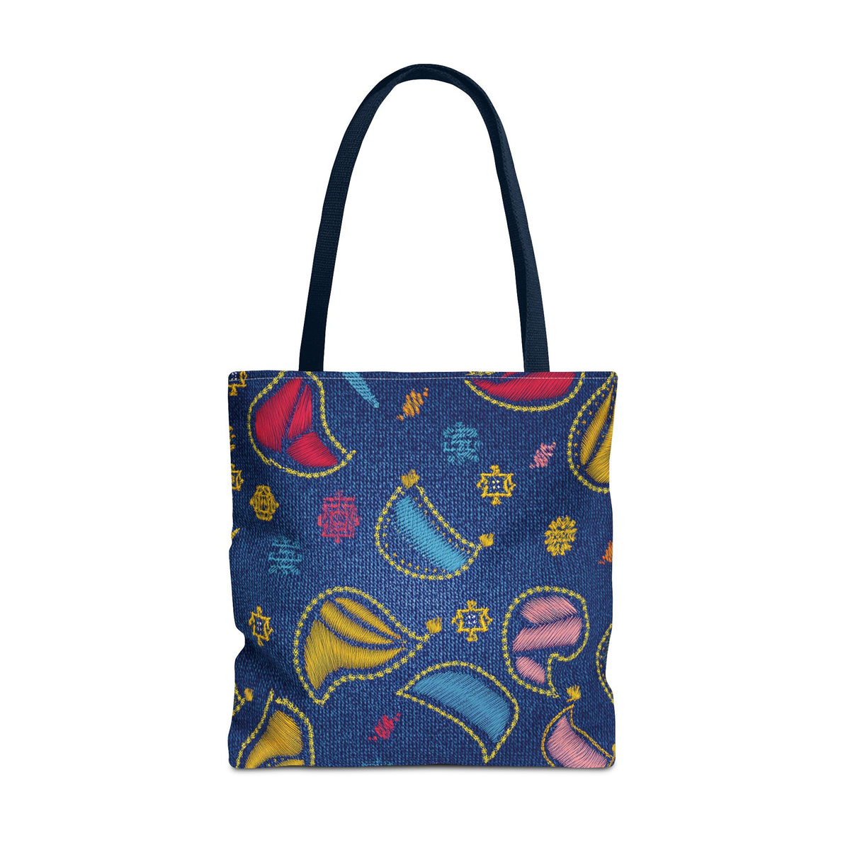 Diwali Graphic Denim Fabric Imitation Print Unisex Canvas Bag Poly Spun 3 Sizes Tote Bag 205-21