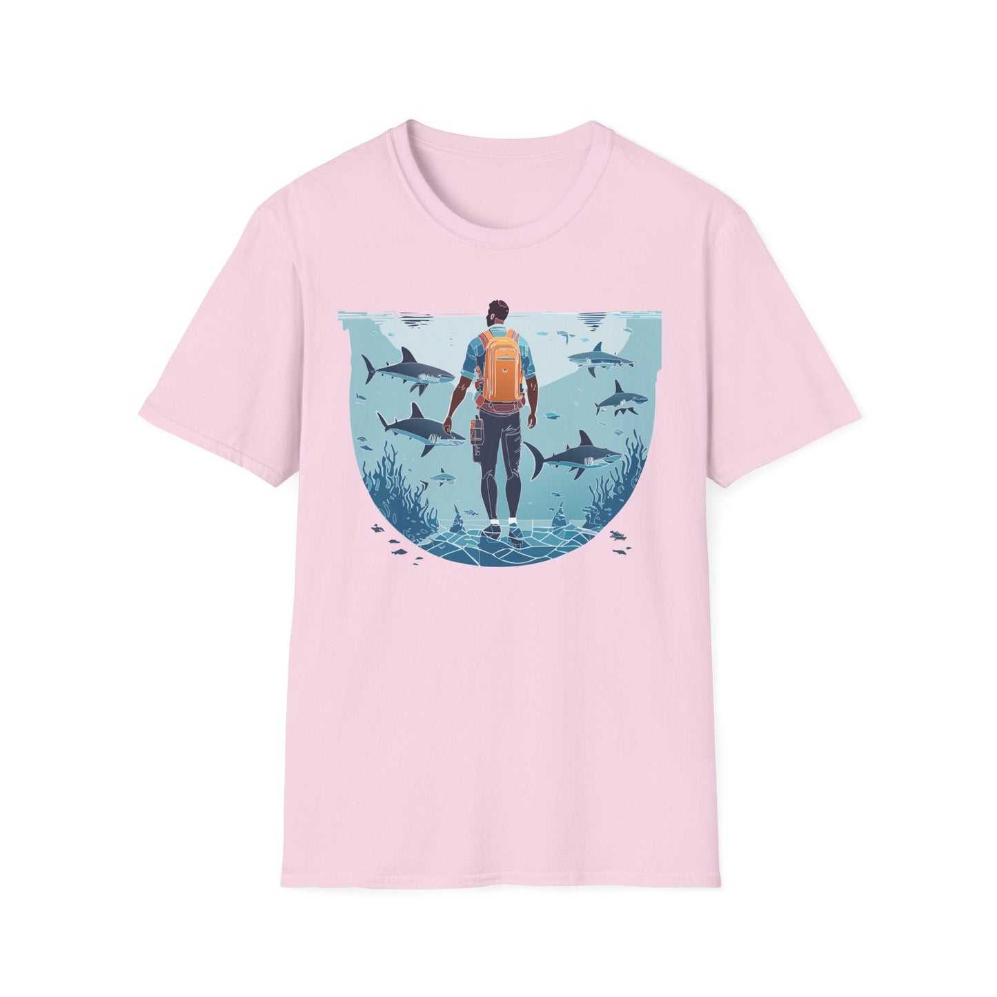 Ocean Tee Shirt Unisex Softstyle T Shirt With Ocean Art Design U Boat Theme Graphic Artwork Edition