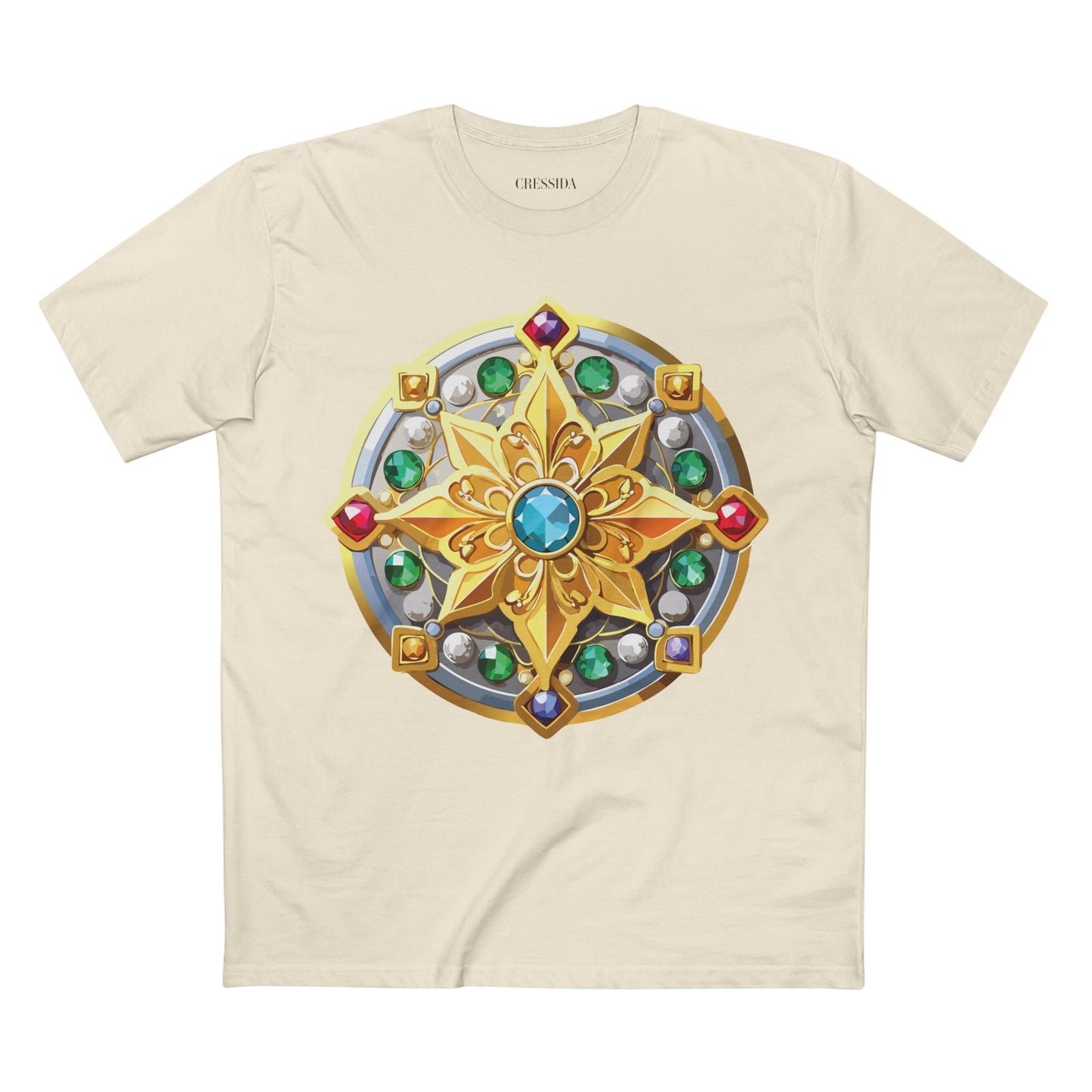 Medallion Graphic T-Shirt Unisex 100 Cotton With Gold Art Design Medal Tee 1