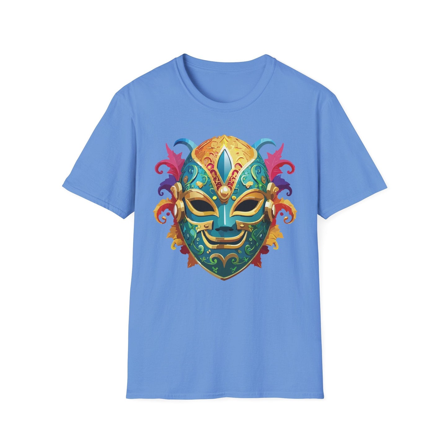 Mask Tee Shirt Unisex Softstyle Gildan 64000 100 Percent Ring Spun Cotton Comfortable Masquerade Tee
