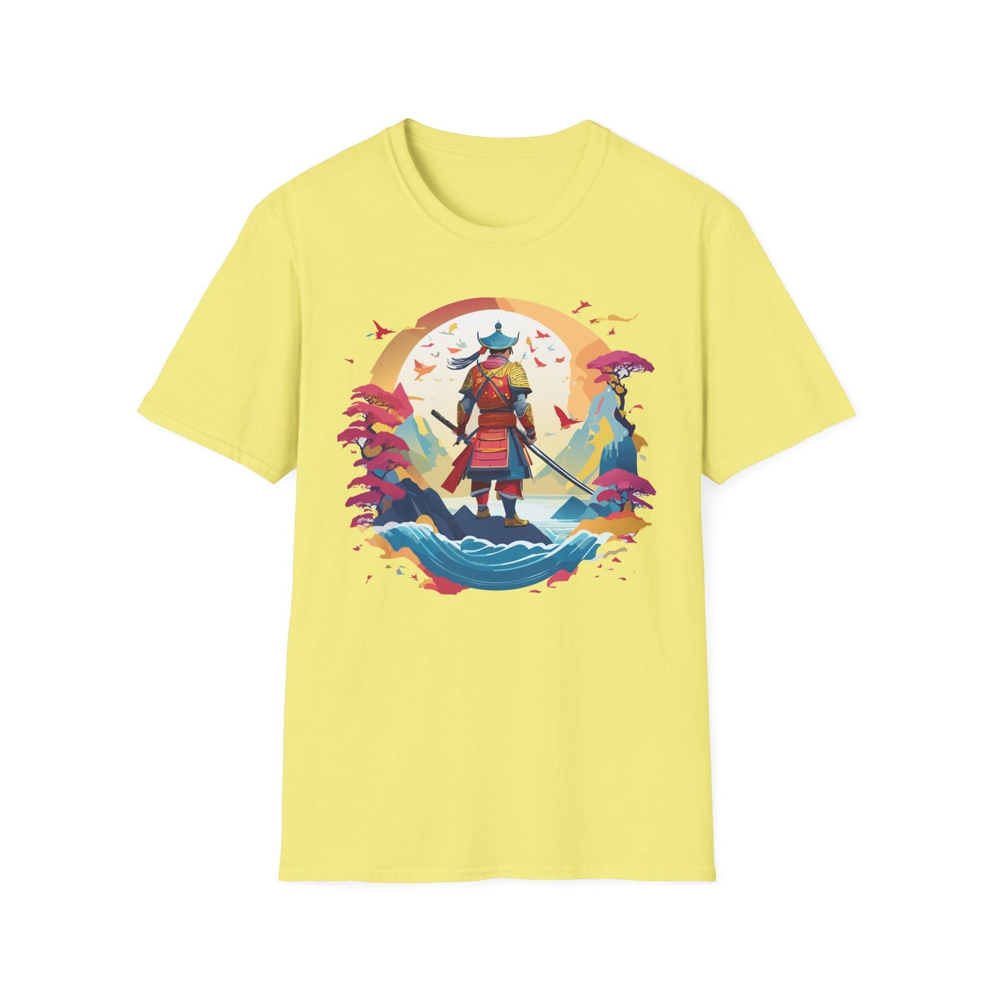 Samurai Shirt Unisex Tee Made With 100 Percent Ring Spun Cotton Soft Durable Comfort Gildan 64000