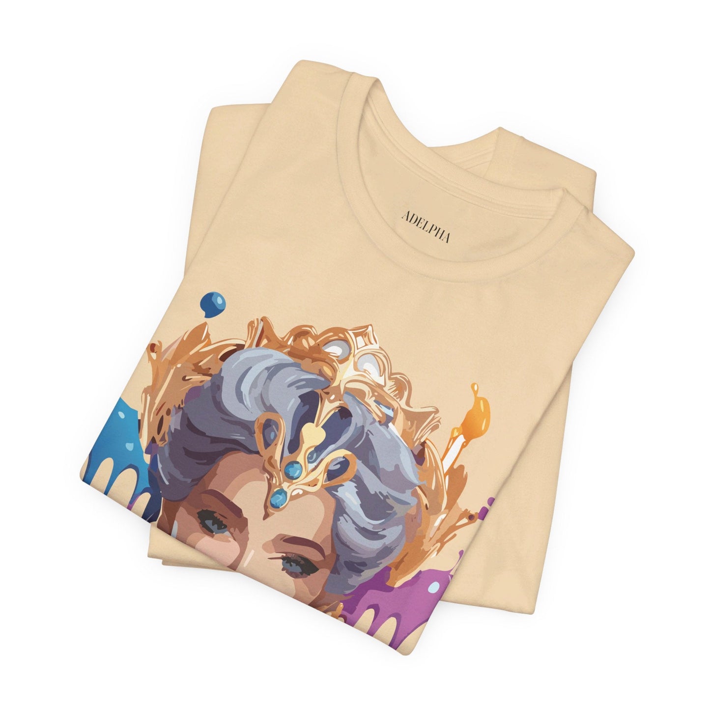 Queen Graphic Tee Unisex Jersey Short Sleeve Adelpha Art Design Vintage Inspired
