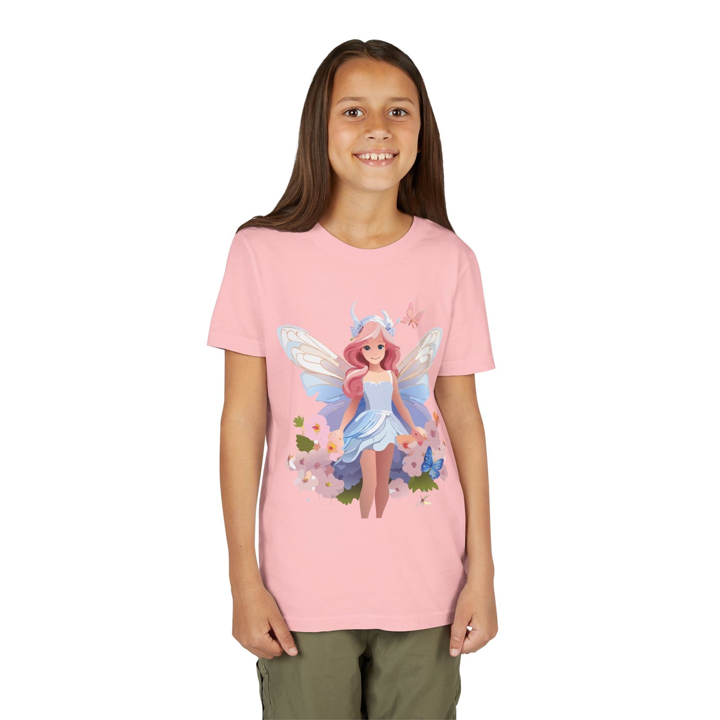 Enchanting Fairy Floral Youth Short Sleeve Tee - Perfect for Spring Celebrations (9-14)