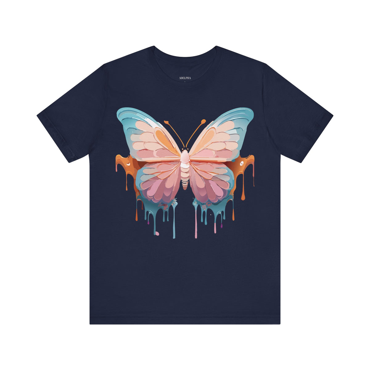 Butterfly Graphic Unisex Cotton Bella+Canvas Tee with Art Design n90