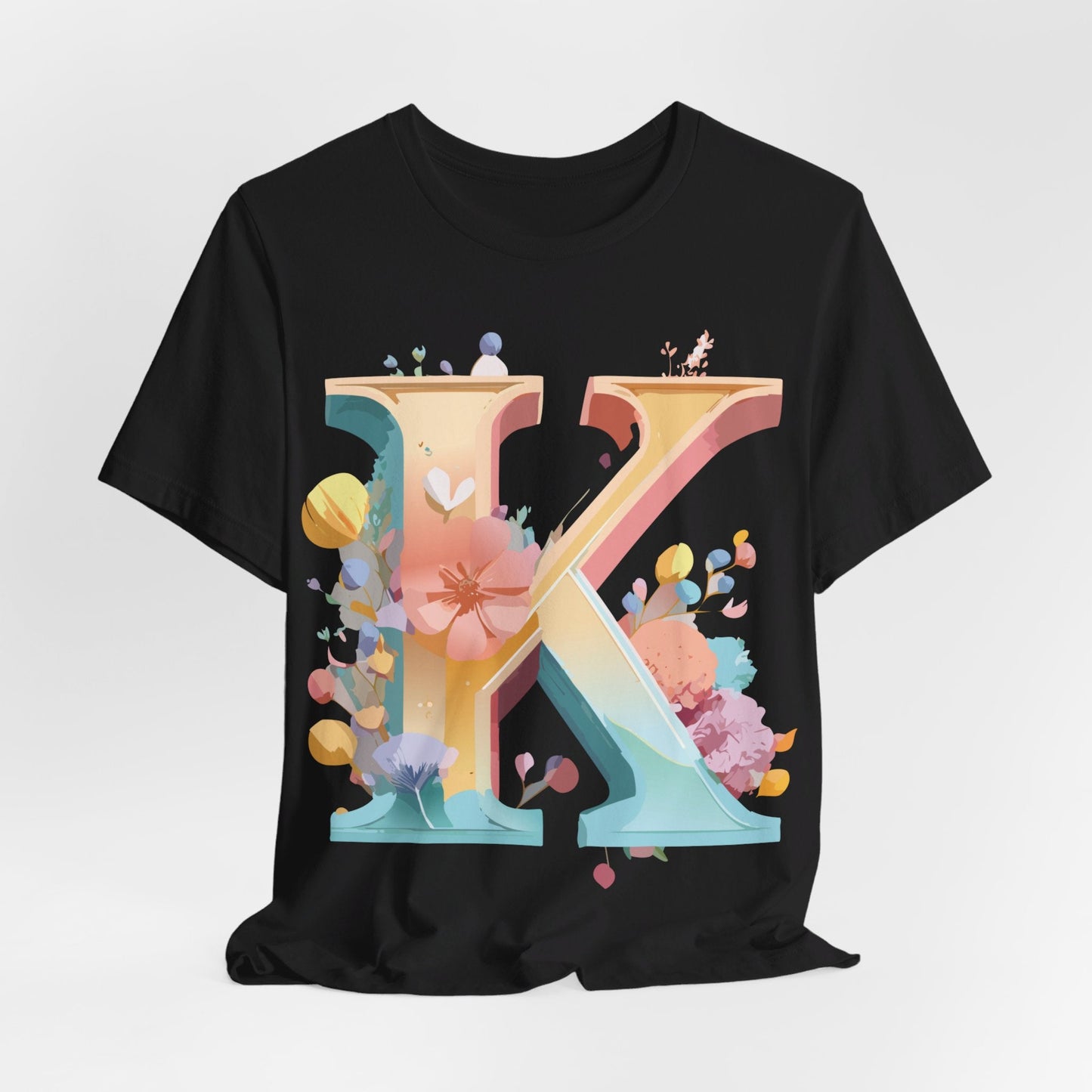 Unisex Letter K Graphic Tee By Adelpha Vintage Inspired Artwork Short Sleeve Shirt