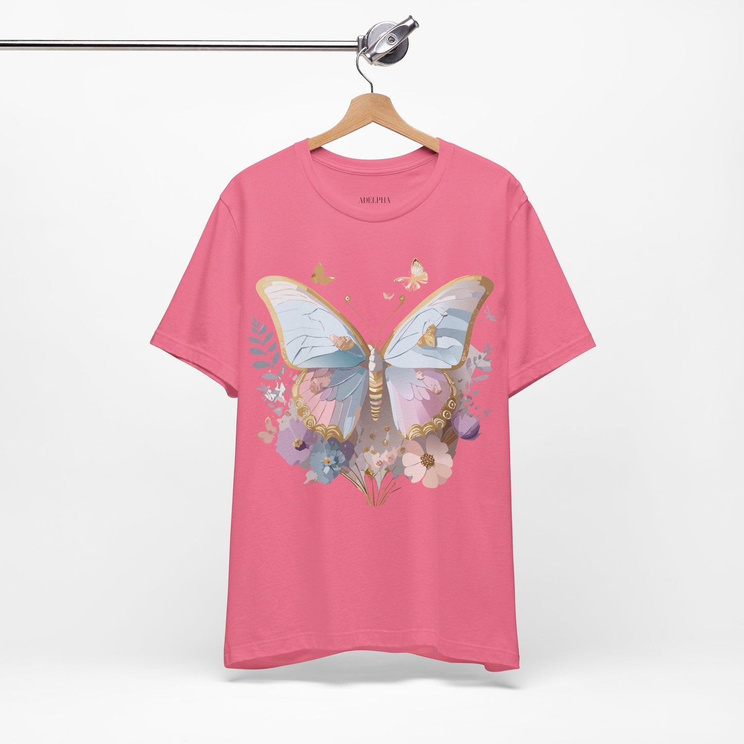 Unisex Graphic Tee Featuring Adelpha Artwork Vintage Butterfly Inspired Short Sleeve