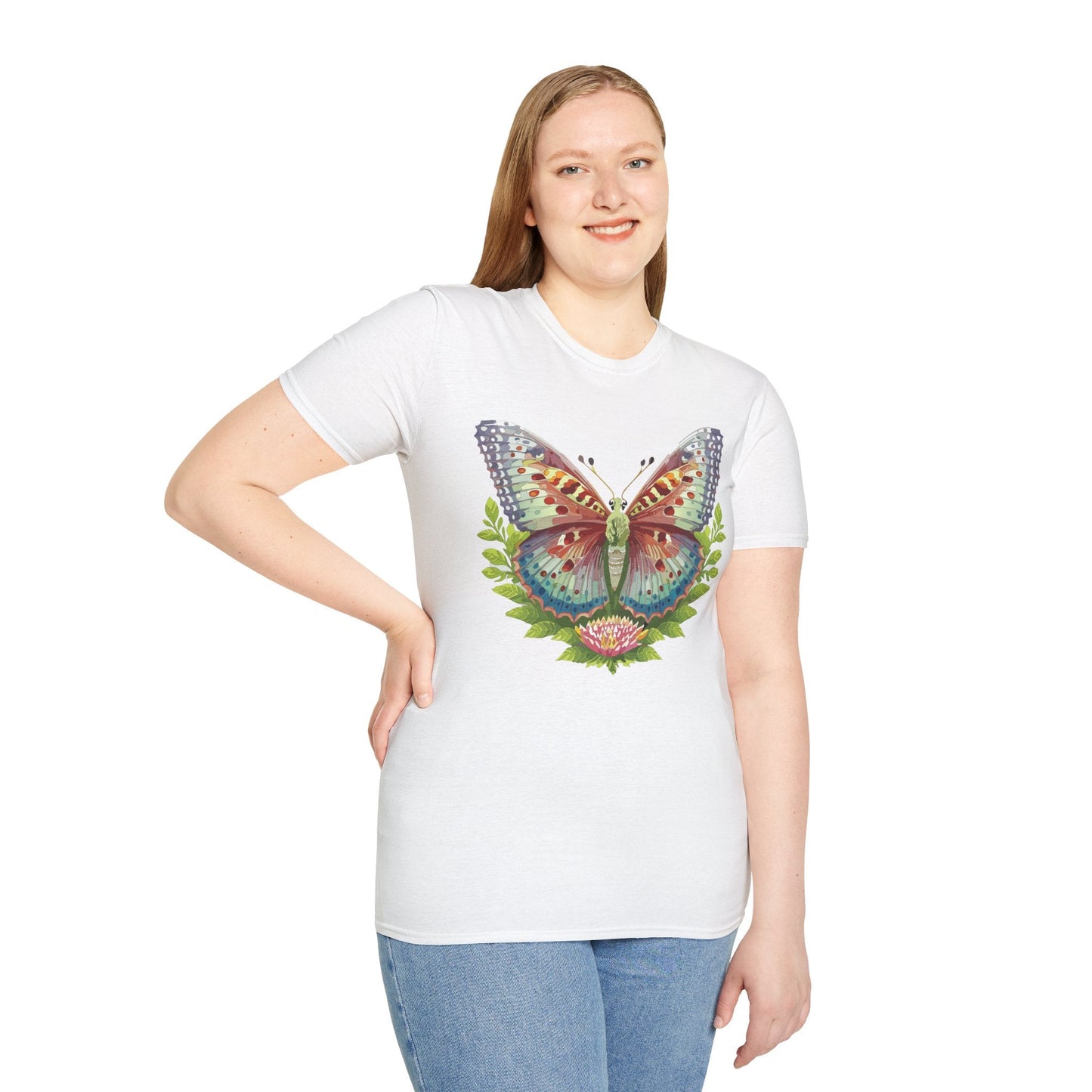 Butterfly Shirt Unisex T Shirt Gildan Softstyle 64000 Breathable Ring Spun Cotton Monarch Tee