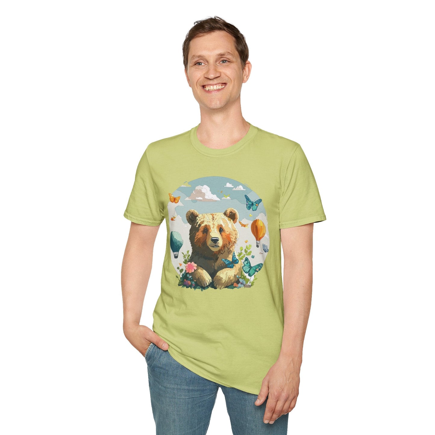 Bear T Shirt Unisex Teddy Bear Tee Softstyle 64000 Breathable Everyday Wear For All Ages