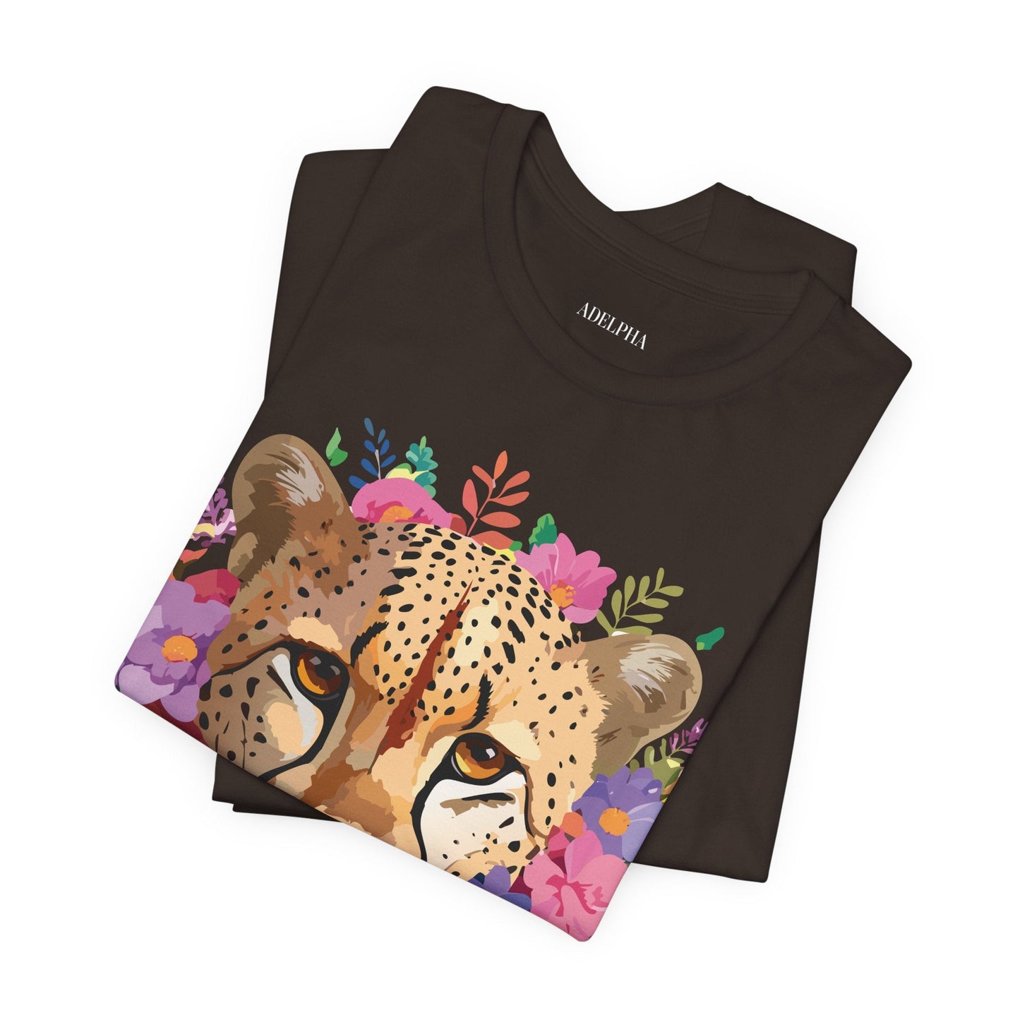 Adelpha Cheetah Graphic Tee Unisex Short Sleeve Art Shirt Original Artwork