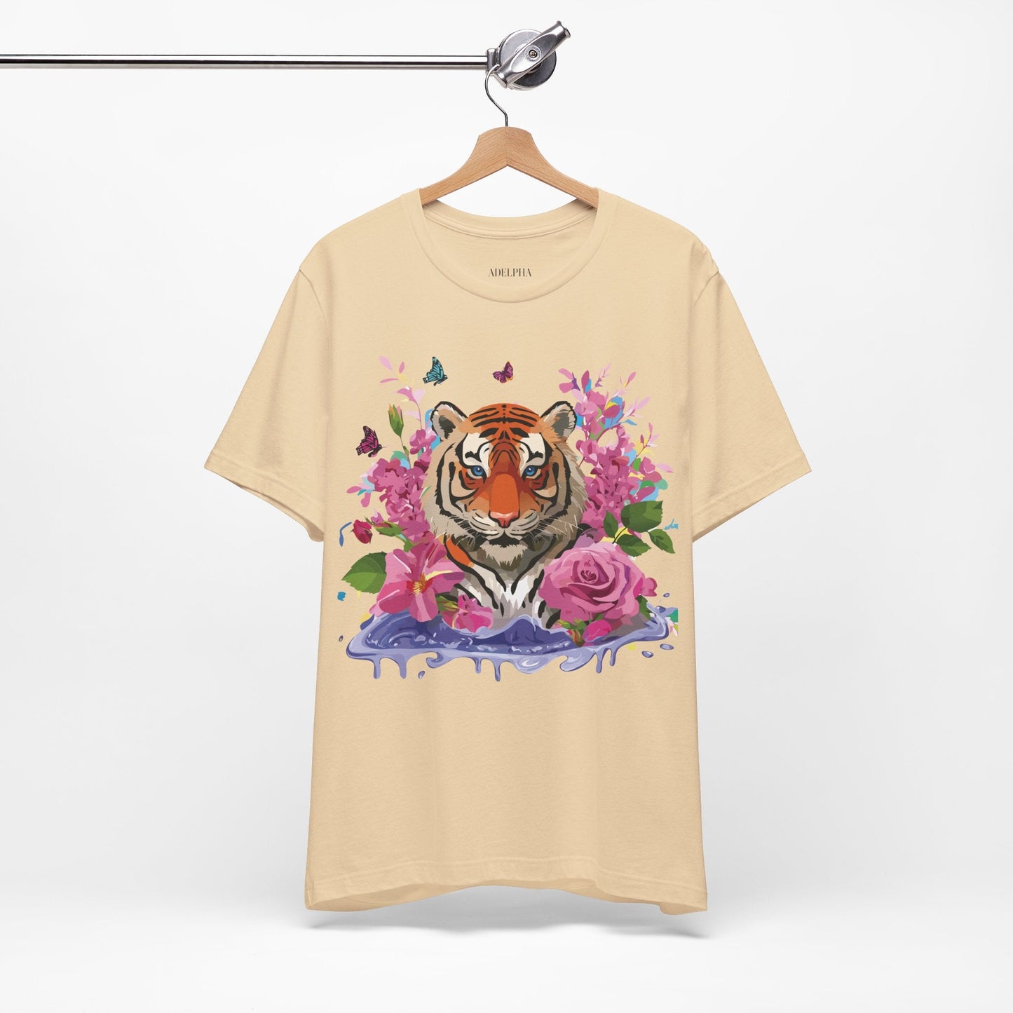 Tiger Graphic Unisex 100 Cotton Vintage Art with Animal Tee 11