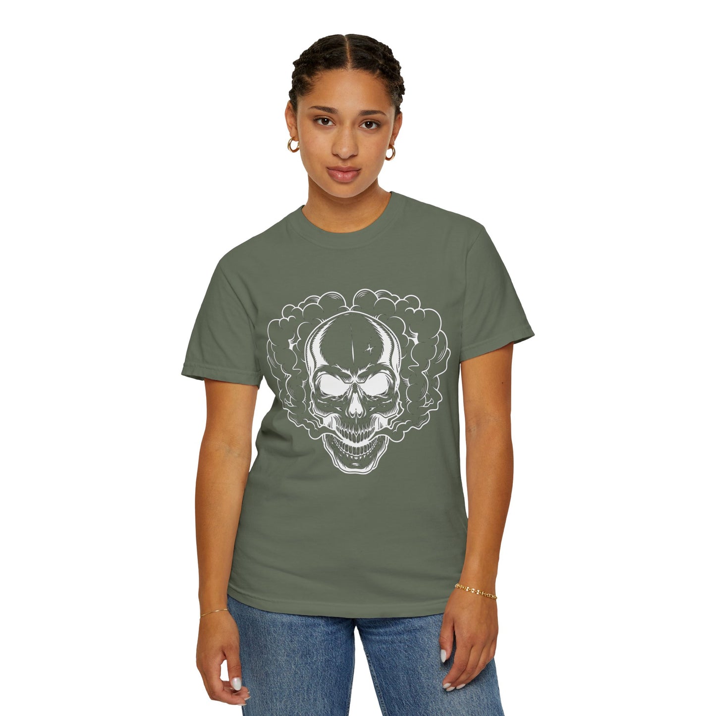 Unisex Cotton Tee Shirt with Skull