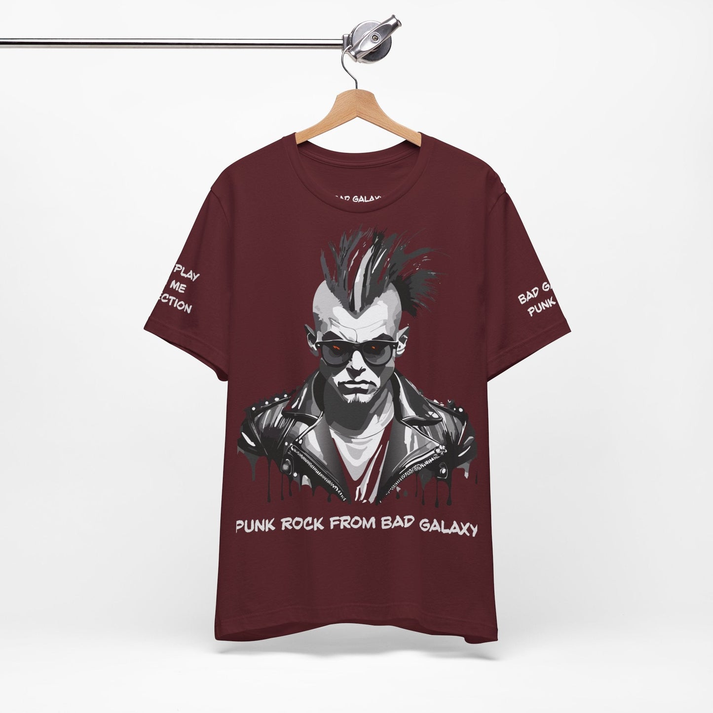 Punk Rock Tee Shirt From Bad Galaxy Made To Order 100 Percent Cotton Eco Friendly Inks