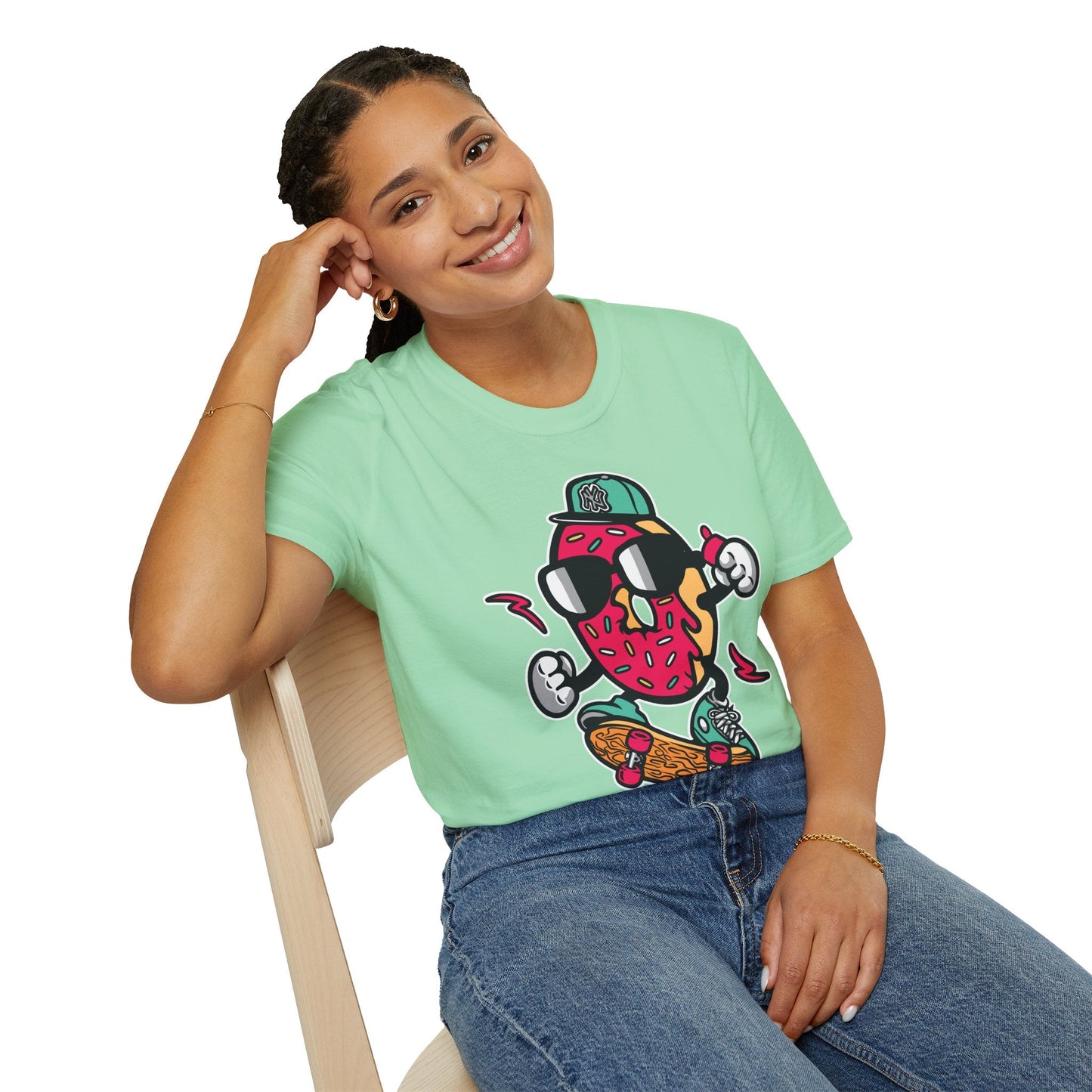 Cartoon T Shirt Animation Tee Funny Art Graphic Shirt Unisex Gildan Softstyle 64000