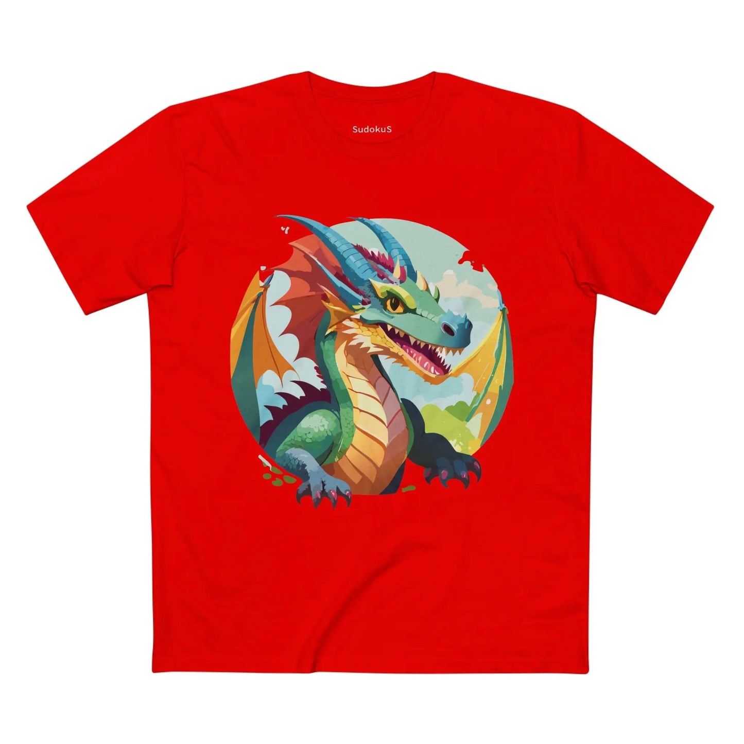 Dragon Graphic Unisex 100 Cotton Staple Tee 30