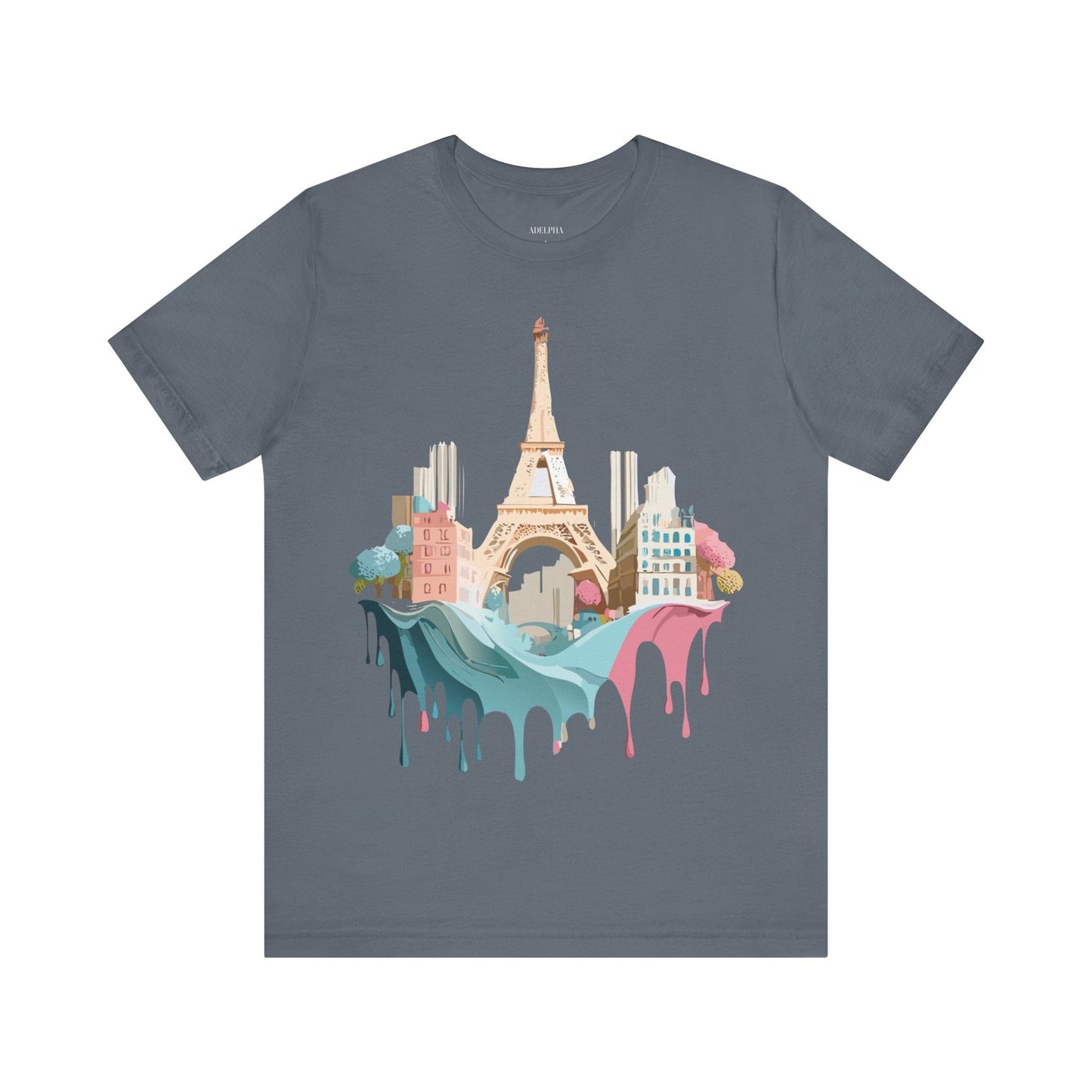 Paris Tourist Graphic Tee Unisex Jersey Short Sleeve Art Design By Vintage Inspired