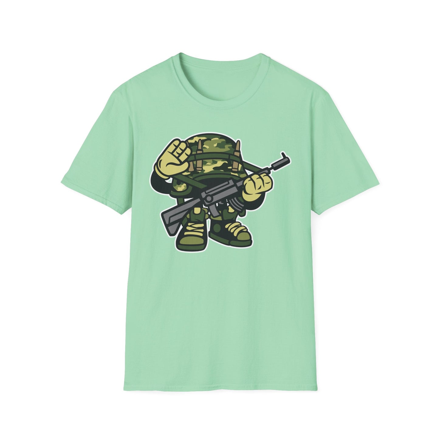 Cartoon T Shirt Animation Tee Funny Art Design Unisex Softstyle 64000 Lightweight Cotton Tee