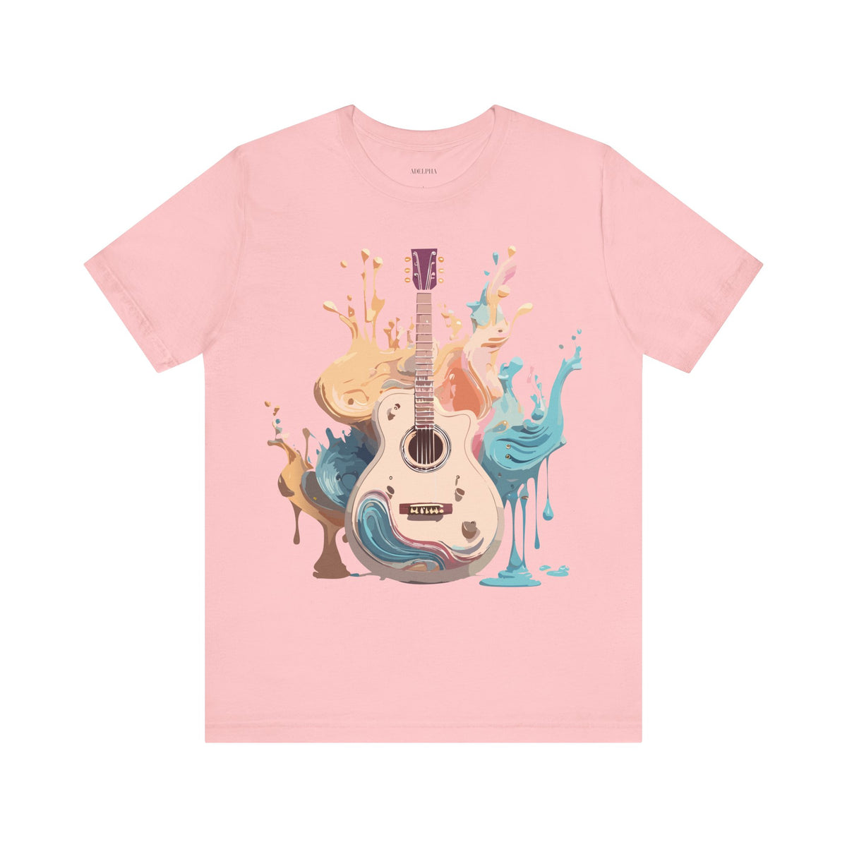 Music Graphic Unisex Cotton Bella+Canvas Tee with Art Design m128