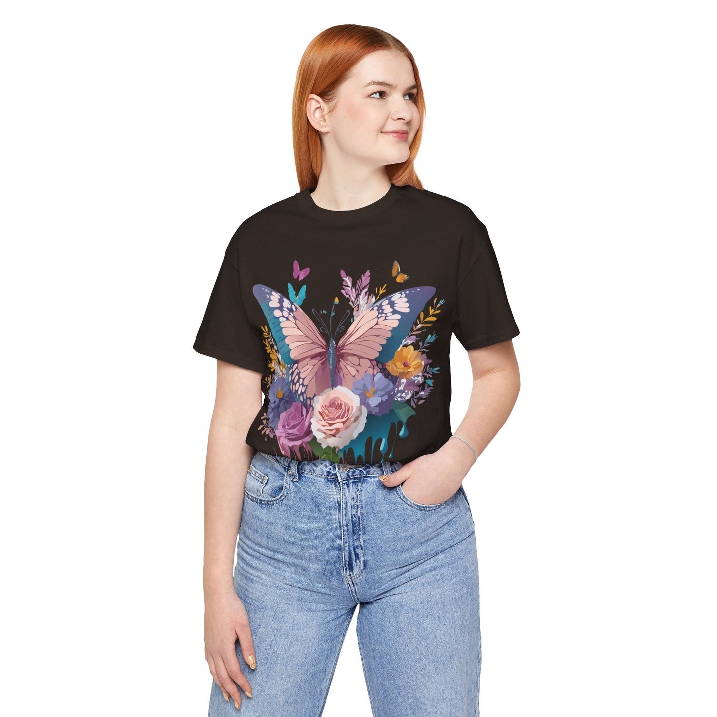 Butterfly Graphic Tee Unisex Short Sleeve From Adelpha Vintage Inspired Artwork