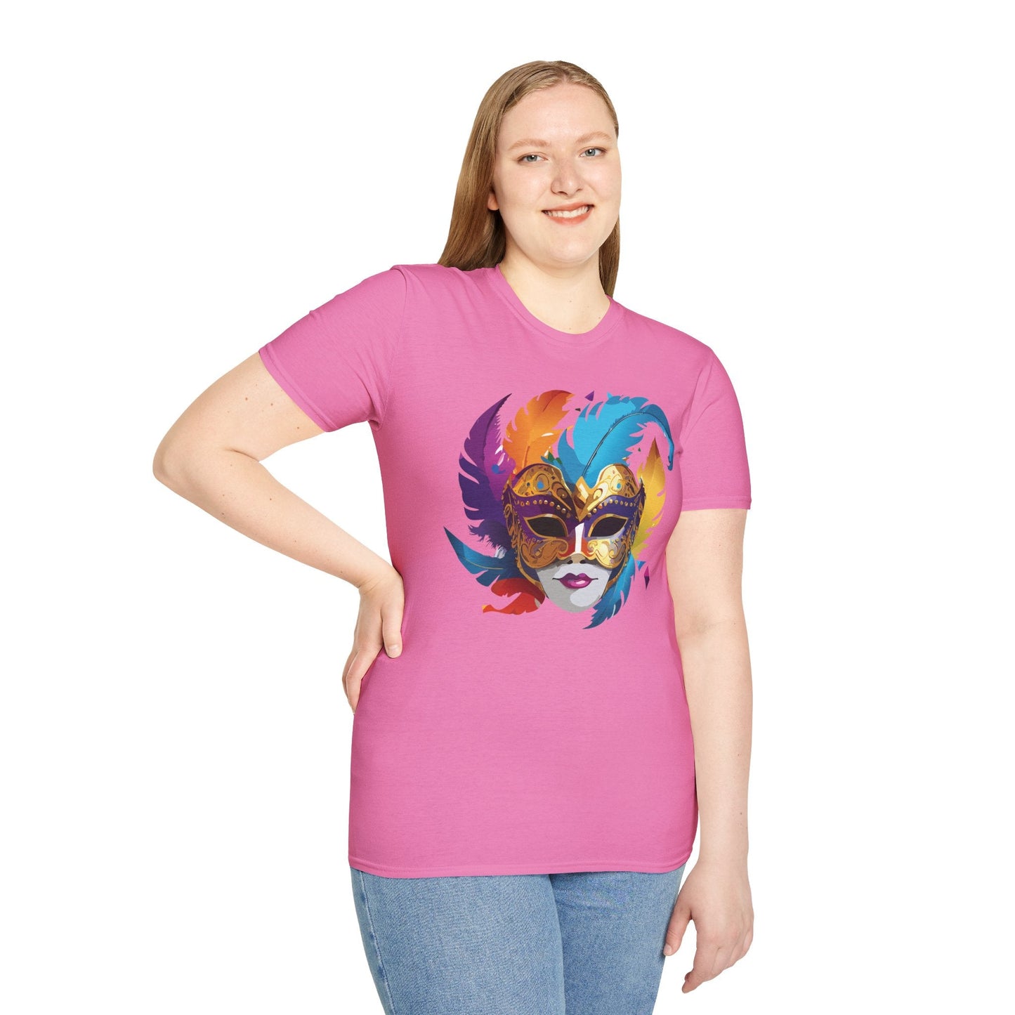 Mask Graphic Unisex Cotton Masquerade Design Artwork Tee 29