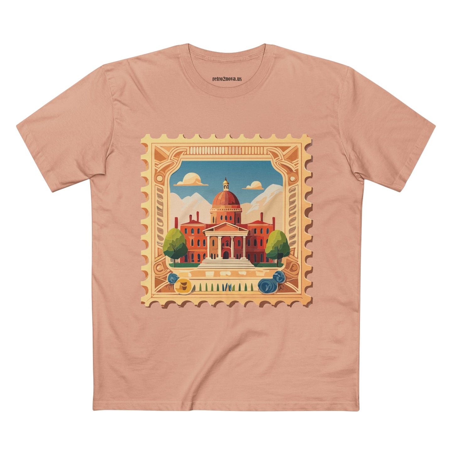 Postage Stamp Shirt Unisex Premium Cotton Tee With Original Art Collection By Retro2Nova PS14