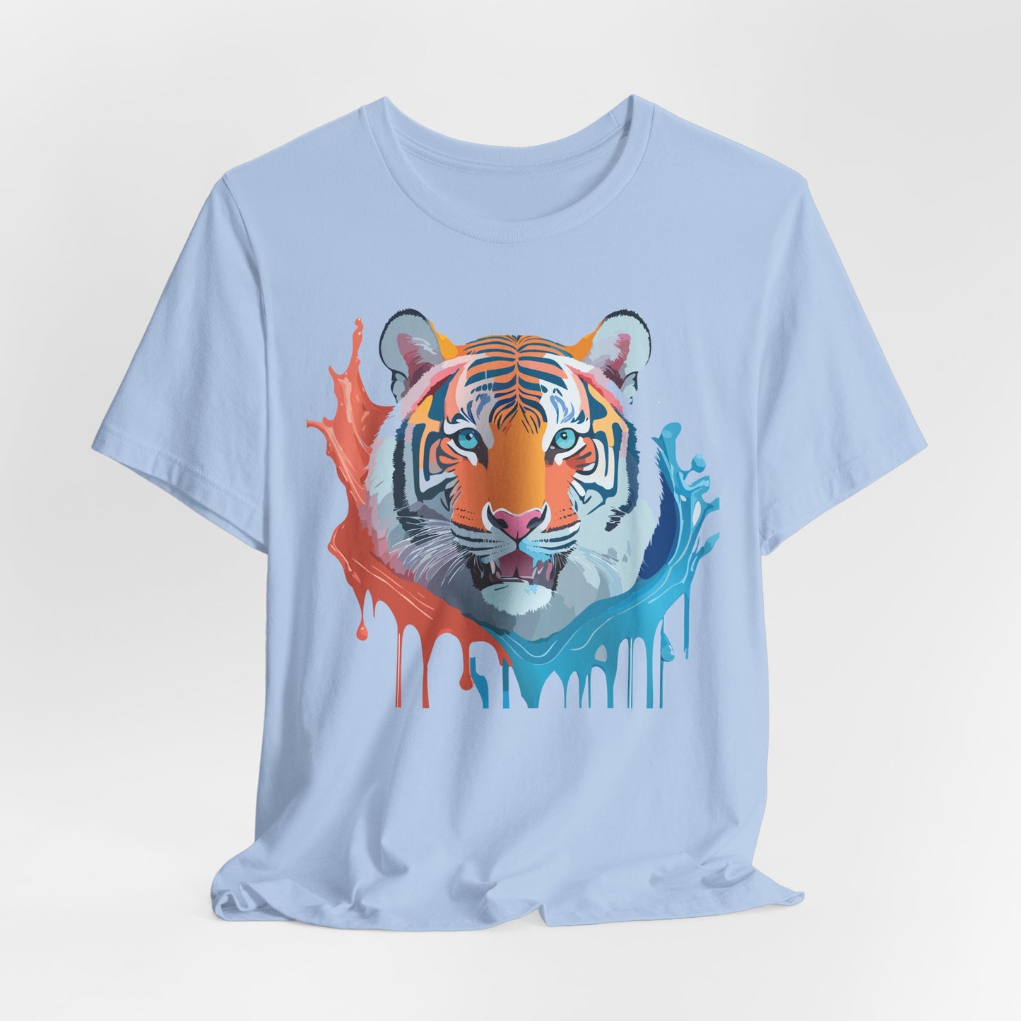 Unisex Tiger Tee, Animal Shirt, Tee Shirt with Tiger, Art T-Shirt, Animal Tees, Big Cat Shirt, Art Design T-Shirt 5
