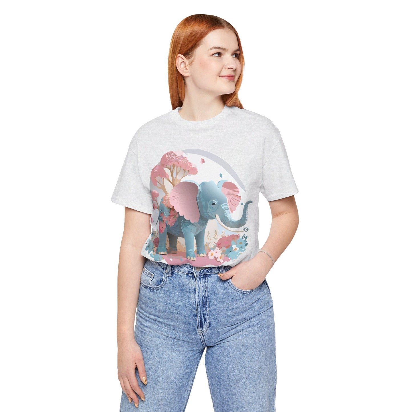 Elephant Graphic Unisex 100 Cotton Jersey Vintage Art Design Tee 17