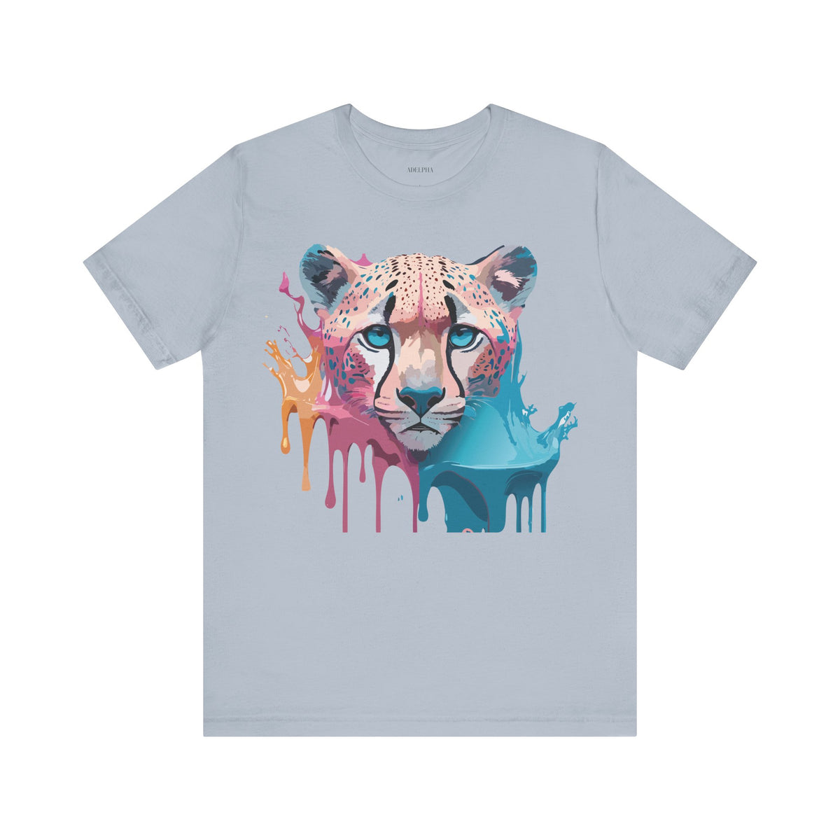 Cheetah Graphic Unisex Cotton Bella+Canvas Tee with Art Animal Design e303