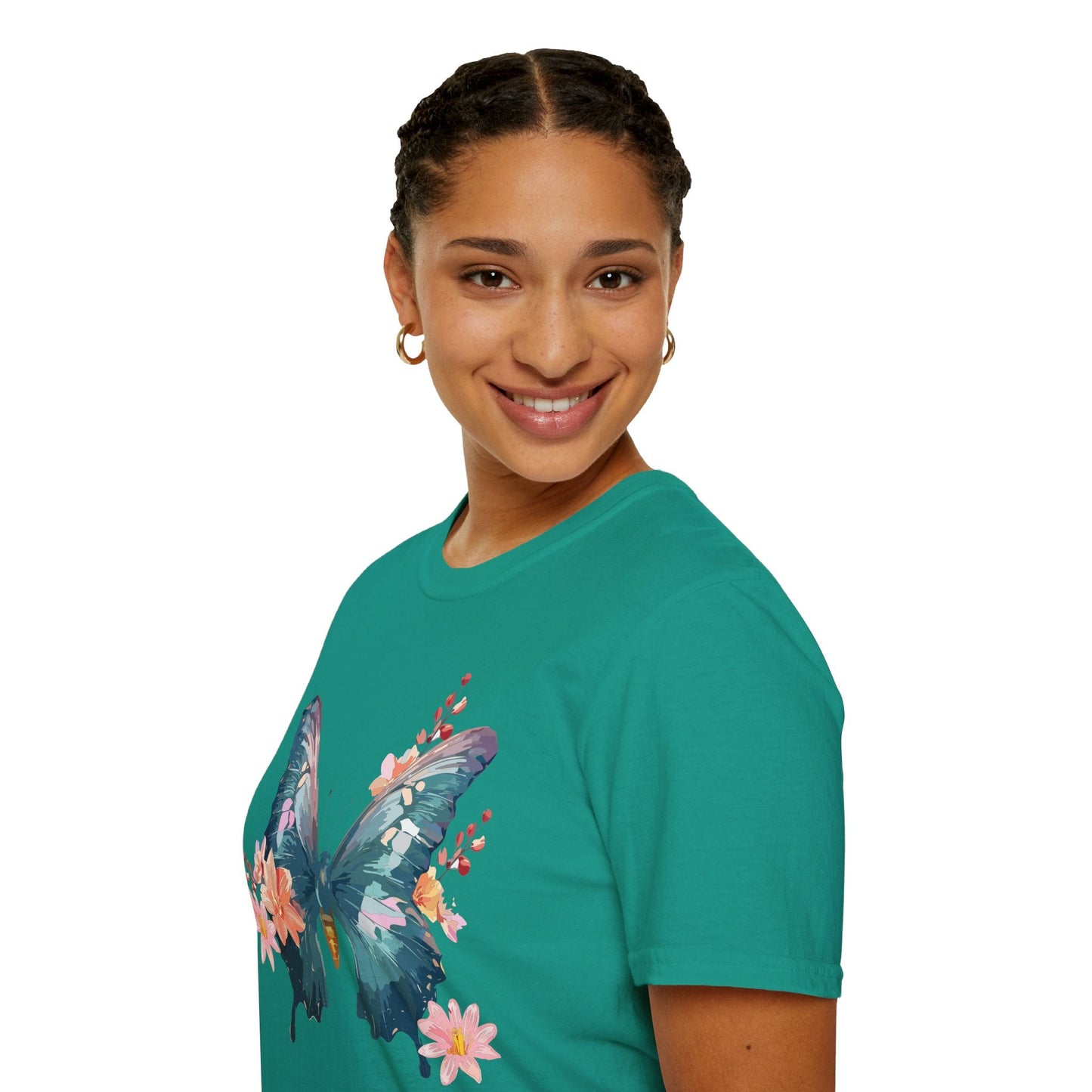 Butterfly T Shirt Unisex Gildan Softstyle 64000 100 Percent Ring Spun Cotton Monarch Tee