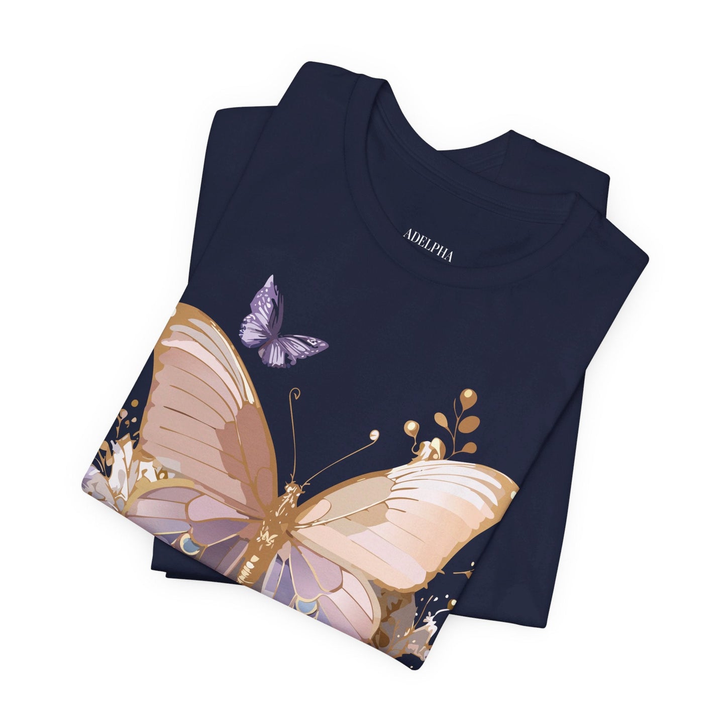 Butterfly Graphic Tee From Adelpha Unisex Short Sleeve Vintage Artwork