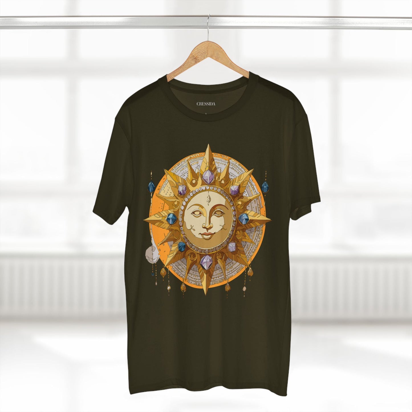 Gold Sun Graphic Unisex 100 Cotton T-Shirt with Golden Art Design 3