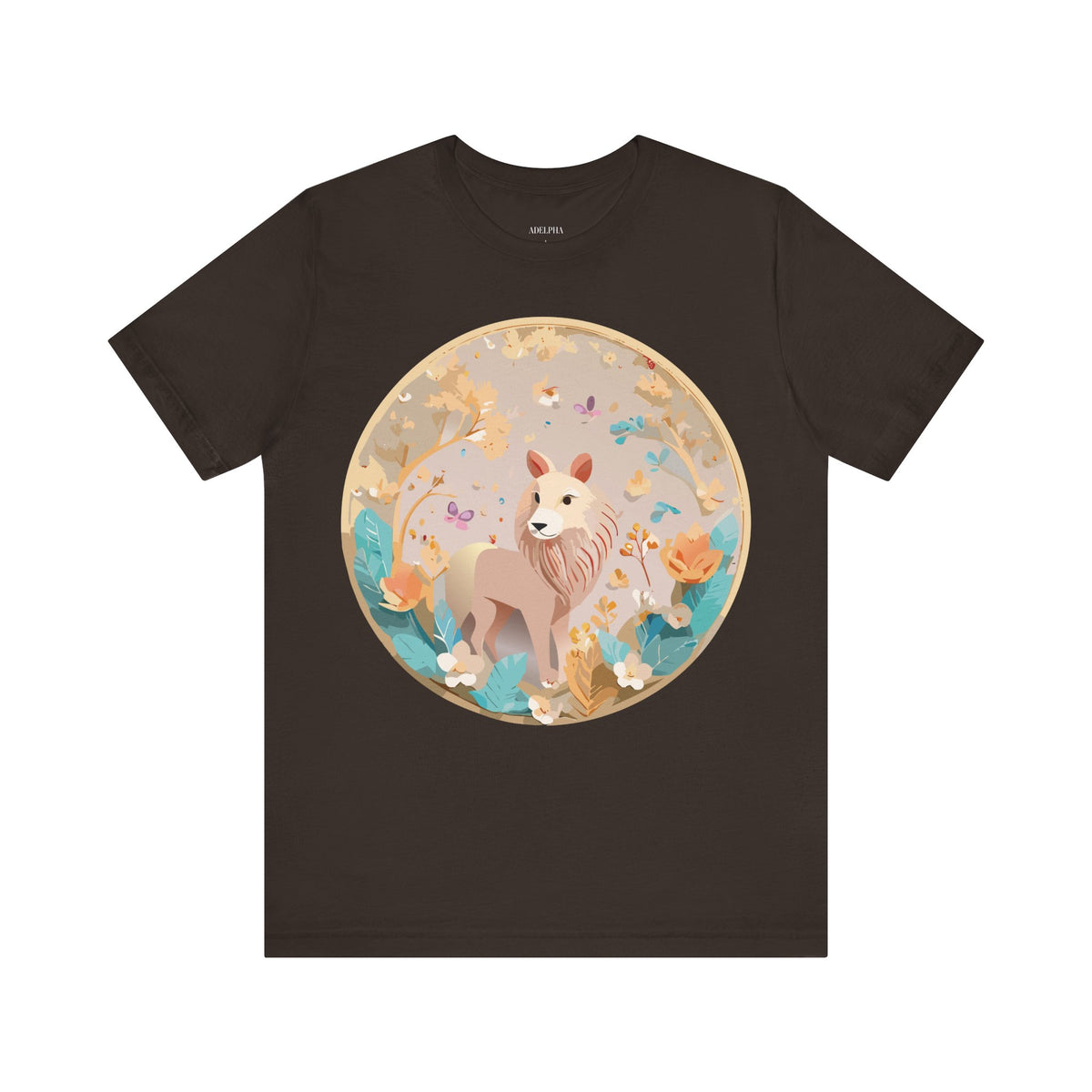 Medallion Graphic Unisex Cotton Bella+Canvas Tee with Floral Art Design m69