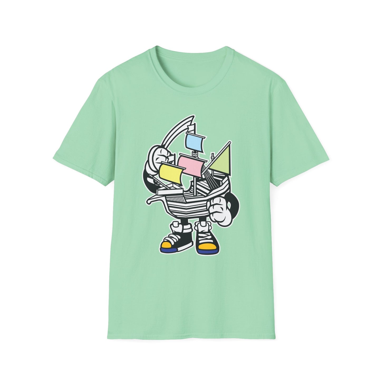 Cartoon T Shirt Animation Tee Funny Unisex Gildan Softstyle 64000 Short Sleeve Cotton