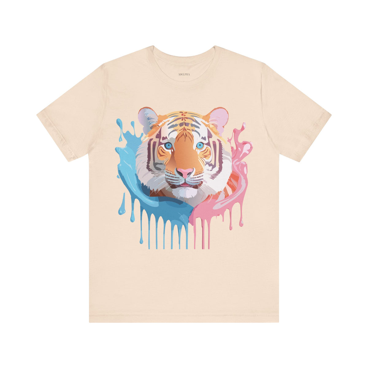 Tiger Graphic Unisex Cotton Bella+Canvas Tee with Art Animal Design e59