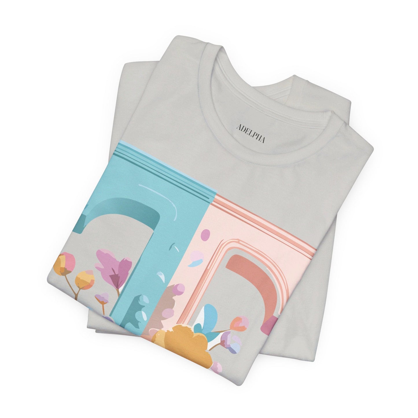 Adelpha Graphic Tee Unisex Short Sleeve Letter Shirt Featuring Vintage Inspired Artwork